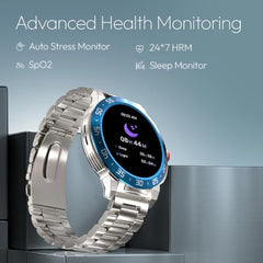 Fastrack MYND 1.93” AMOLED Display Smart Watch for Men & Women with AI Watch Faces,AI Chat,Offline Voice Commands,Curved Metallic Design,Functional Crown,BT Calling, Health Suite,100+ multisport modes