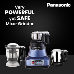 Panasonic Heavy Duty Mixer Grinder For Kitchen MX-AE387 (Lavender) Monster Series Powerful 2000W Motor | 2 Stainless Steel Multipurpose + 1 Juicer Jar | Warranty 2 Years on Product & 5 Years on Motor