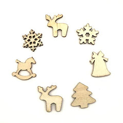 SYGA Christmas Cartoon Decoration Christmas Tree, Wooden Horse, Deer DIY Handmade Decoration Accessories, 100PCS/bag