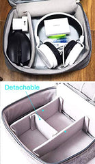 House of Quirk Electronics Accessories Organizer Bag, Universal Carry Travel Gadget Bag for Cables, Plug and More, Perfect Size Fits for Pad Phone Charger Hard Disk (Sky Blue)