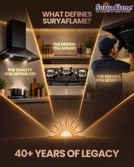 Surya Flame 2000 Watts Infrared Cooktop | Preset Indian Menu Options & Timer | Compatible With Any Metal Cookware with Flat Bottom | Easy to clean | Portable | Black | 1Y Warranty