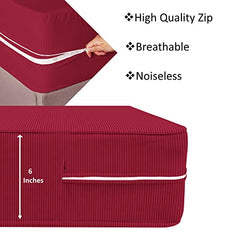 HOMEKART Premium Cotton 220TC 78 x 72 x 8 King Size Double Bed Mattress Cover Protector with Zip/Chain|Provides All Around Protection - 1 pc Multicolor (Grey, 78 x 72 x 8)