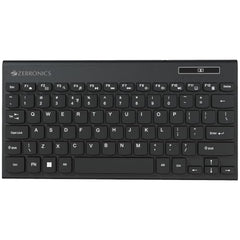 Zebronics K16 Wired Keyboard, 79-Key Layout with Integrated Multimedia Keys, 1.1m Cable Length, ₹ Rupee Key, UV Coated Keys, Spill-Proof Design, USB Interface, Slim & Compact Design