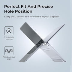EooCoo Clear Case for Apple MacBook Air M1 13.3 inch Laptop Cover 2018-2021
