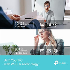 TP-Link AX1800 Wi-Fi 6 Dual Antennas High Gain Wireless USB 3.0 Adapter, Dual-Band, Auto Driver, MU-MIMO, Low- Latency, 1-Meter Cable, Supports Windows 10/11, Highly Secure WPA3 (Archer TX20U Plus)