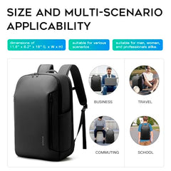 Red Lemon BANGE Venture 30L Laptop Backpack for Men & Women | Large Backpack with YKK Zippers | Water-Resistant, Durable Oxford & Nylon Fabric Fits 15.6" Laptops for Office & Travel (Black)