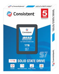 Consistent 2.5 1 TB SSD with SATA III Interface, 6Gb/s,Read/Write Speed Upto - 570/500 MB/s, 5 Years Warranty.