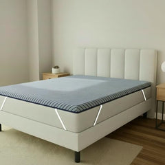 SleepyHug OrthoSoft Plus HR Foam Mattress Topper | 2 Inch Medium-Firm Support | Improves Back Support & Mattress Firmness | Quilted Cover | Anti-Skid Base | 78x72x2 Inches, Off-White