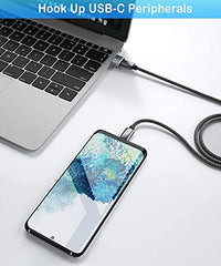 Sounce 2-in-1 8 Pin to 3.5mm Audio & Charging Splitter – Dual Port Adapter Cable for Music, Power, Headsets, Speakers & More – White