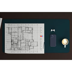 Scarters Desk Mat & Extended Mouse Pad 90x45cm | Reversible, Blue & Yellow