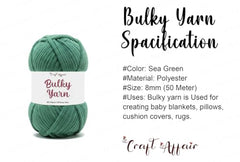 Craft Affair | Bulky Yarn/Blanket Yarn (8mm, 50 Meter, 100 Gram) | Chenille Yarn | for Craft Project: Blood Red