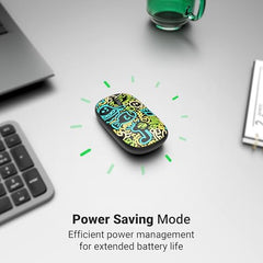 Zebronics Fusion Wireless Mouse, 1200 DPI, Magnetic Swappable Shells, 3 Buttons, USB Nano Receiver, Lightweight, Power Saving Mode, High Precision