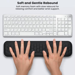 TECPHILE Mouse Pad Wrist Support with Massage Design, Ergonomic Dog Paw Mouse Mat, Pain Relief Memory Foam, Anti-Slip PU Base, Cushion Mousepad Wrist Rest for Gaming, Home, Office, Laptop, Computer