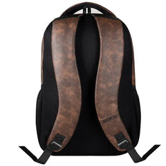 BIGBERRY Rodeo 2.0 Leatherite Faux Leather Laptop Backpack for Men & Women | Water Resistant 2 Compartment Casual Daypack | 15.6 Inch Laptop Bag for Office, College, Travel & Daily Use, Navy Blue