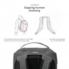 MOKOBARA Transit Backpack | Fits Laptop Up To 16 Inch, 30L Capacity, Water-Resistant Polyester, Vegan Leather Trims | Money Moves, Black