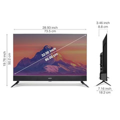 SANSUI 80cm (32) Google TV with QLED Display, HDR10, Dolby Audio, Built-in Soundbar, Filmmaker Mode, 60Hz Refresh Rate JSS32GSQLED (Black)