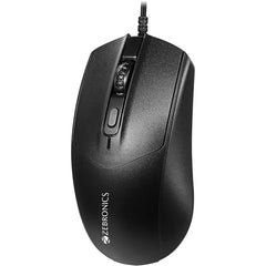 ZEBRONICS WAR M, Wired Gaming Mouse with 6 Buttons, High Precision Sensor, up to 4200 DPI, Gold Plated USB Interface, Breathing LED, 1.8m Braided Cable