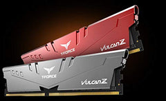 TeamGroup T-Force Vulcan Z 8GB 3200MHz (3200MT/s) CL16 Grey DDR4 UDIMM Desktop Gaming Memory, Metal Heatsink, Supports XMP 2.0, Compatible with Intel/AMD CPU, High Performance, Low Latency RAM Module