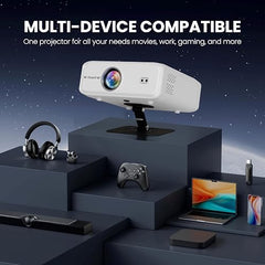 E GATE Atom 3X Projector 4k Ultra HD, Automatic Keystone & Precise Focus, 1080p Native | Rotatable Design | Android 14, Netflix Prime 11,000 Lumens, HDMI-ARC WiFi-6 BT, for Home use Egate