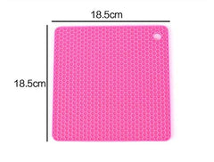 SYGA Set of 4 Silicone Square Durable Flexible, Non-Slip Heat Resistant Pot Holder/Hot Pads