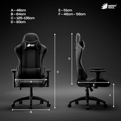 Green Soul Raptor 2.0 Racing Edition Ergonomic Gaming Chair with Premium PU Leather, Adjustable Neck & Lumbar Pillow, 3D Adjustable Armrests & Heavy Duty Nylon Base (Black & Red)