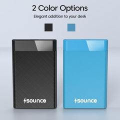 Sounce 2.5-Inch SATA to USB Type-C 3.1 External HDD/SSD Enclosure | 6Gbps UASP Speed | Tool-Free Design | Compatible with 7mm & 9.5mm Drives up to 6TB | Plug & Play | Shockproof Portable Case (Type C)