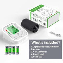 D MEDICARE Fully Automatic Digital Blood Pressure Monitor for Home Use | One Touch Operation, Smart Voice Function, Dual Power Option, Dual User Memory Storage