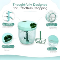 Plastic Manual Vegetable Chopper for Kitchen, Vegetable Cutter for Kitchen, Onion Cutter, Onion Chopper (Multi Colour) (1000 ml) (Gray)