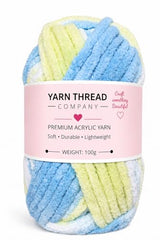 yarn thread company Wool, Plush & Cuddly, Chenille Yarn Supersoft Hand Knitting Wool Ball, (1 Ball/100 Gram Each) Ball Suitable for Craft, Babywear, Baby Blankets, (Parrot Green)
