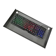 Sliding Under Desk Keyboard Tray Slide Out Keyboard Holder Drawer Heavy-Duty Office Desk Extender Platform Pull Out Desktop Sliding Computer Tray for Keyboard Drawer Under Desk Shelf-Metal