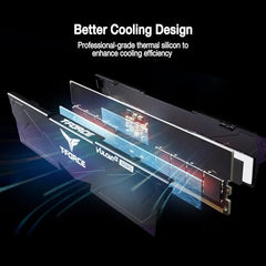TeamGroup T-Force Vulcan 16GB 6000MHz (6000MT/s) CL38 Black DDR5 UDIMM Desktop Gaming Memory, Metal Heatsink, ECC, XMP 3.0/AMD Expo, Compatible with Intel/AMD CPU, High Performance, Low Latency RAM