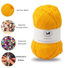 Nestnhaven Acrowools Graze Hand Knitting and Crochet Yarn. Pack of 1 Ball - 100gms. Shade no - NNHG001 (Berry Purple)