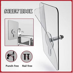 JIALTO Adhesive Hooks, Heavy Duty 5 kg Wall Hooks, Nail-Free Reusable Stainless Steel Sticky Hangers for Multipurpose Kitchen, Bathroom & Home (10 Pcs)