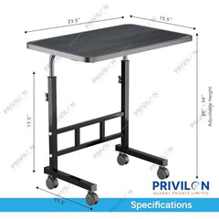 PRIVILON INNOVATION Office Table for Home/Writing Desk for Office/Folding Table for School/Folding Study Table/Work Table - Multipurpose Hight Ajustable Table Hardware (Black Hight Ajustable)