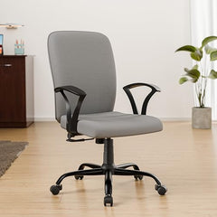 Green Soul Seoul X Office Chair, Mid Back Fabric Ergonomic Home Office Desk Chair with Comfortable & Spacious Seat, Rocking-tilt Mechanism & Heavy Duty Metal Base (Black)