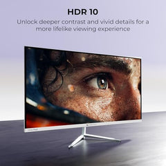 Zebronics 27 Inch QHD Gaming Monitor, 180Hz Refresh Rate, 1ms MPRT, IPS Display, 300 Nits, HDR10, 1.07B Colors, 2 x HDMI, 2 x DP, Bezel-Less Design, Built-in Speakers, Wall Mountable (A27QHD LED)