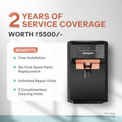 Aquaguard Enrich Nexen RO+UV Water Purifier | 2-Year Warranty | Active Copper & Alkaline Boost | 2-Year Filter Life Powered by Anti-Scale FIlter | Removable Drip Tray