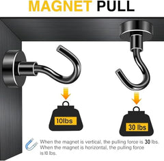 DIYMAG Magnetic Hooks 15pcs 30lbs Cruise Essentials 2026 Magnet Hook | Neodymium Heavy Duty Strong Magnets Hanging Ship Cabins Refrigerator Fridge Classroom Beach Vacation Kitchen Grills Home Tool
