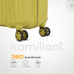 KAMILIANT by American Tourister Savvy | Trolley Bag Set of 3 (55+70+80 cms) for Travel| Hard Case Polypropylene (PP) Suitcase | 360° 8-Wheel Luggage Trolley | Combination Lock | Cress Green