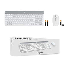 Logitech MK470 Slim Wireless Keyboard and Mouse Combo - Modern Compact Layout, Ultra Quiet, 2.4 GHz USB Receiver, Plug n' Play Connectivity, Compatible with Windows - Graphite
