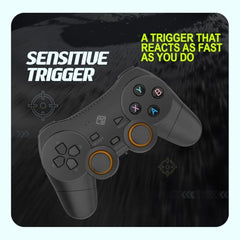 Cosmic Byte Nexus Wireless Controller for PC | Dual Vibration, Sensitive Triggers, Fast Response | Powered by 2 AAA Batteries (Not Included) (Black)