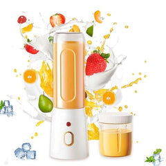 Juicer for Home ^ Lacossi Juicer Mixer Grinder with 1500mAh Battery, 6 Blades 3Gears Fast Blending, 2-Jar Capacity (400ml*2) | 40 Watts Bullet Rechargeable Portable Personal Juicer