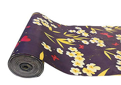 Homerz Premium Bed Server Food Mat Reversible Bed Server, Mattress Protector for Home | Food Mat for Kids, Size 36x36 inch, Double Side use Kitchen, Cupboard, Drawer, Wardrobe (Brown Lotus New)
