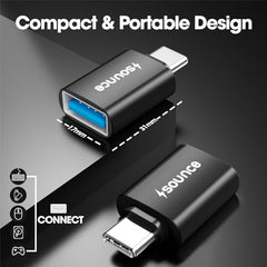 Sounce USB to 3.5mm Female Adapter, USB Headphone Audio Jack External Stereo Sound Cable Cord Splitter for MacBook, Laptop, Linux, PS4, Headset - Grey