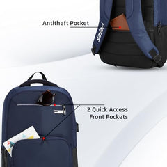 Safari Nex 26L Laptop Backpack Bag for Men and Women, Ideal for Office Use/School/College, 2 Compartment, Rain Cover, Antitheft Pocket, USB Port, Trolley Sleeve & Organizer, Olive