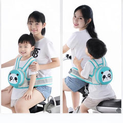 MOMISY Kids Safety Belt for Two Wheeler, Adjustable Bike Scooty Belt with Storage Bag, 2-9 Years (Rama)