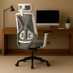 Oakcraft Hurricane Premium Ergonomic Office Chair | Dynamic 2D Lumbar Support | High-Back Executive Chair for Office, Home & Workstation