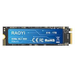 RAOYI 1TB NVMe Internal Solid State Drive M.2 2280 PCIe Gen4x4 SSD, Up to 5000MB/s, Configure SLC Cache, Storage and Memory Expansion for PS5 Laptop Desktop