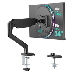 WALI Single Monitor Arm for 13-34 inch Screens (GSMP001N), Black