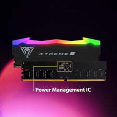 Patriot Memory Viper Xtreme 5 RGB DDR5 RAM 32GB (2X16GB) 8000MT/s CL38 UDIMM Desktop Gaming Memory Kit PVXR532G80C38K